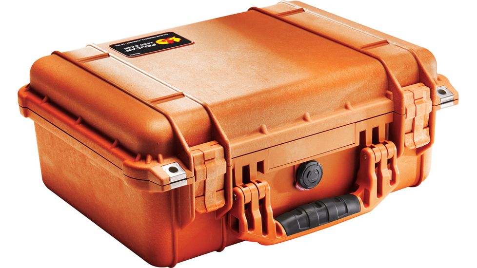 Pelican 1454 Protector Waterproof Crushproof Medium Case, Orange w/ Padded Dividers