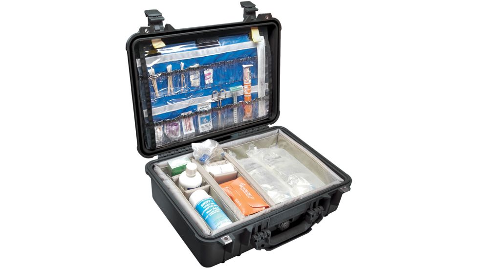 Pelican 1500EMS Emergency Medical Services Protector Hard Cases Black with Organizer / Dividers