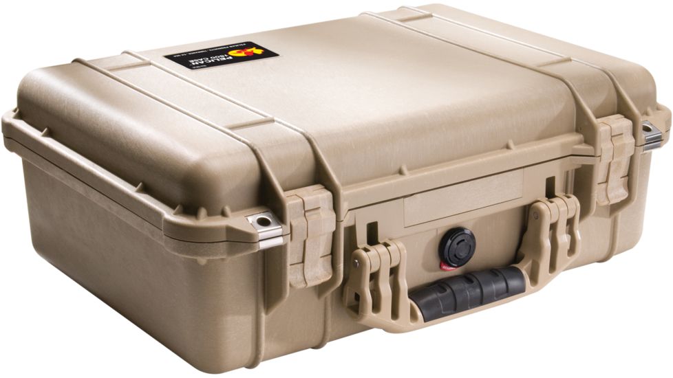 Pelican 1500NF Medium Crushproof Dry Case, 18.5x14x7in, Desert Tan - No Foam