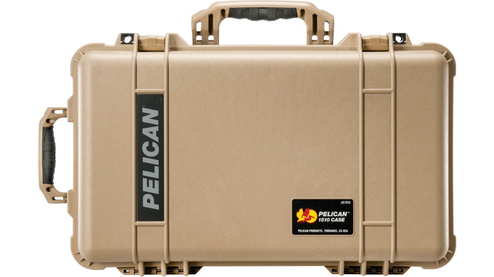 Pelican 1510 Carry On 22x13x9in Wheeled Protector Case, Desert Tan w/ Foam 1510-000-190