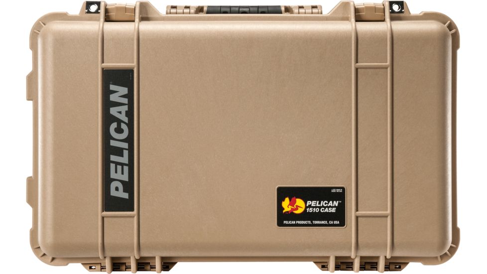 Pelican 1510 Carry On 22x13x9in Wheeled Protector Case, Desert Tan w/ Foam 1510-000-190