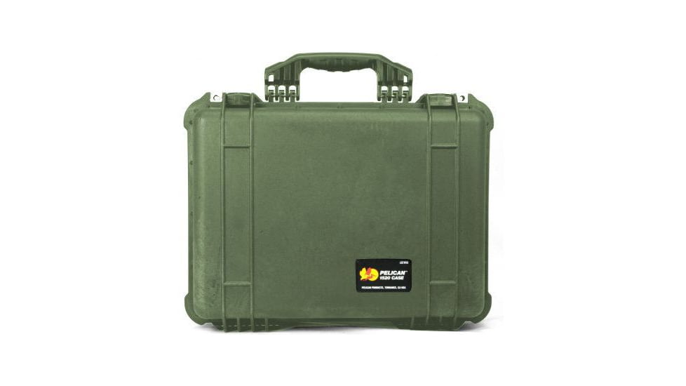 Pelican 1520 Protector 19x15x7in Watertight Carrying Case, OD Green w/Padded Dividers