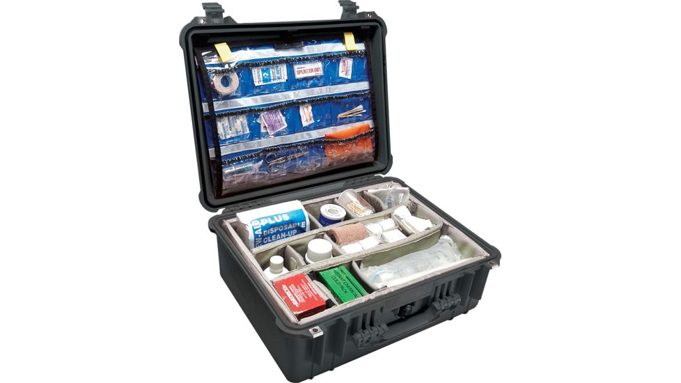 Pelican 1550 EMS Black Emergency Medical Services Protector Hard Case w/ Organizer, 1550-005-110