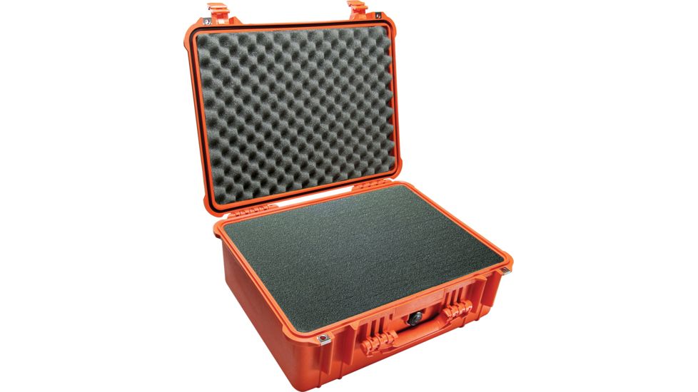 Pelican 1550 Waterproof 20x16x8in Protector Case, Orange w/Foam, 1550-000-150