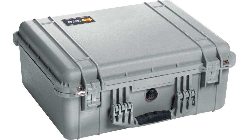 Pelican 1550 Waterproof 20x16x8in Protector Case, Silver, No Foam, 1550-001-180