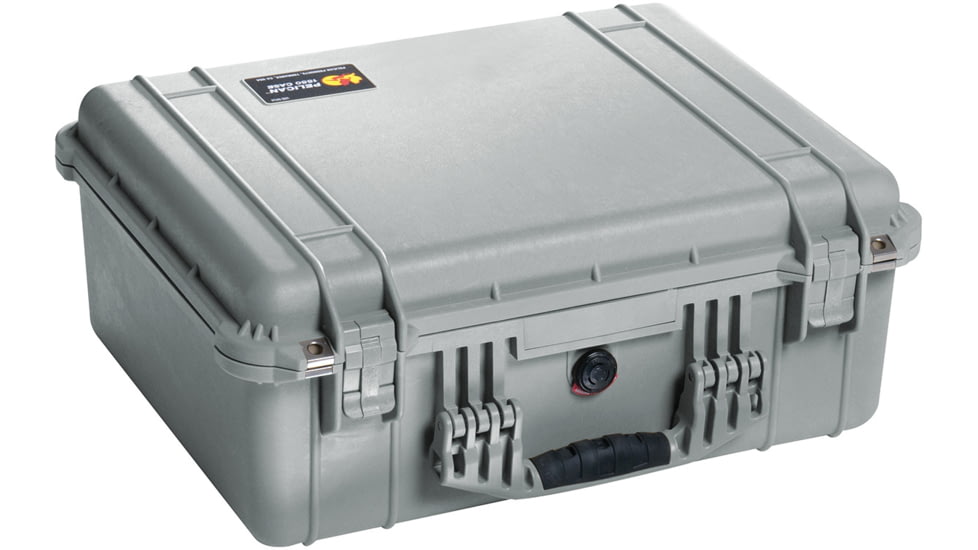 Pelican 1554 Waterproof 20x16x8in Protector Case, Silver w/Padded Dividers