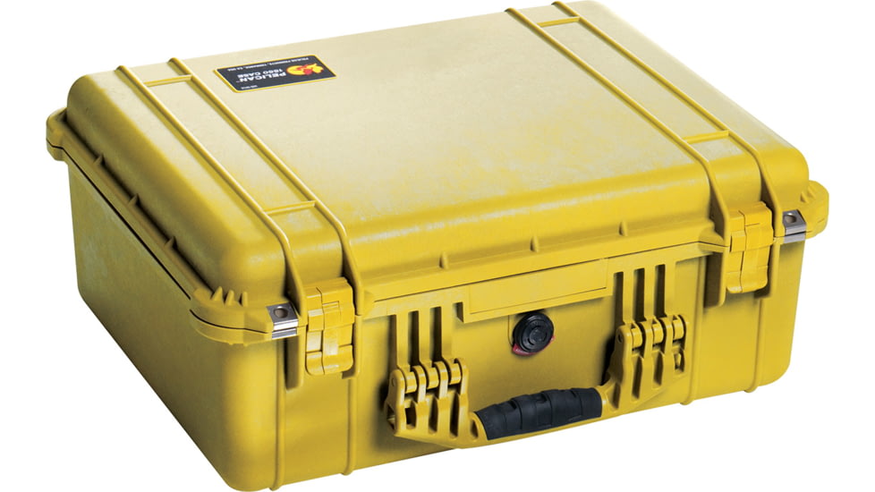 Pelican 1554 Waterproof 20x16x8in Protector Case, Yellow w/Padded Dividers