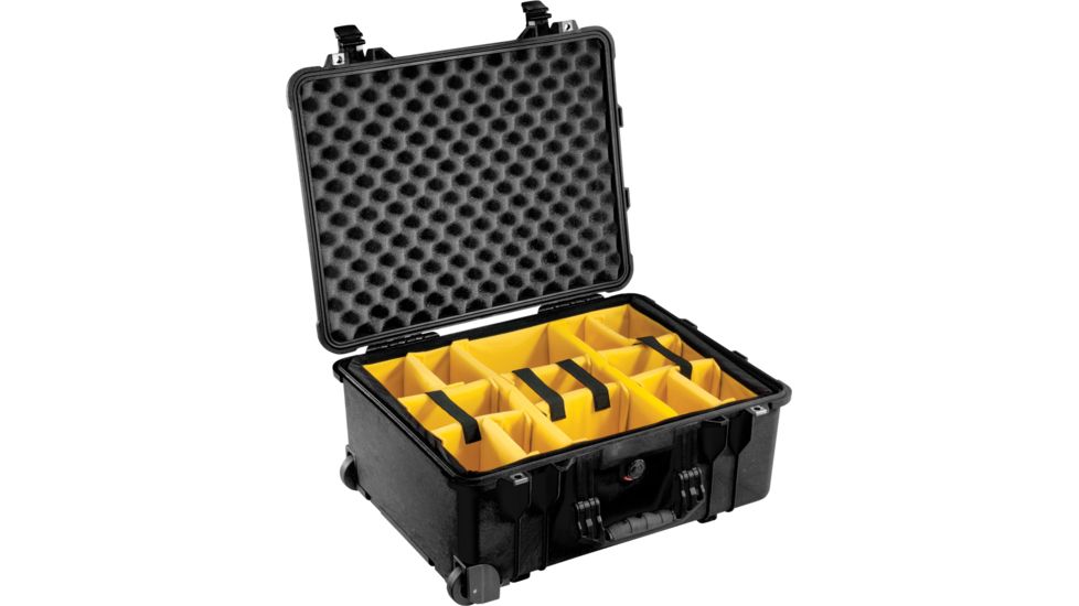 Pelican 1560 Laptop Overnight Case, Liner and Padded Dividers, Black 1560-007-110