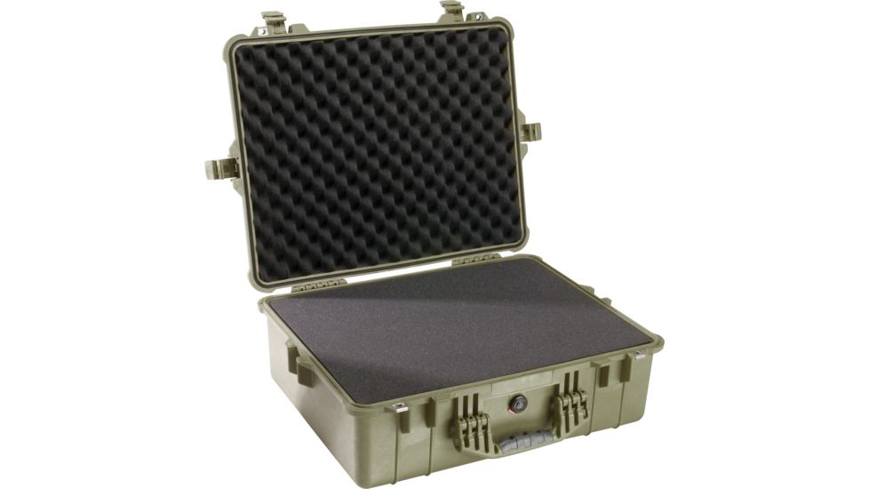 Pelican 1600 Protector Pressurized 24x19x8in Case, OD Green w/Foam