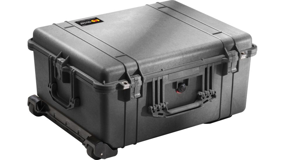 Pelican 1610 Waterproof 25x20x12in Transport Case, Black w/Dividers