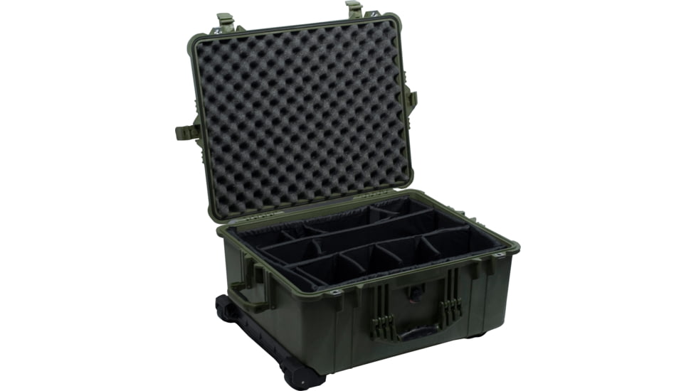 Pelican 1610 Waterproof 25x20x12in Transport Case, Black w/Wheels, No Foam