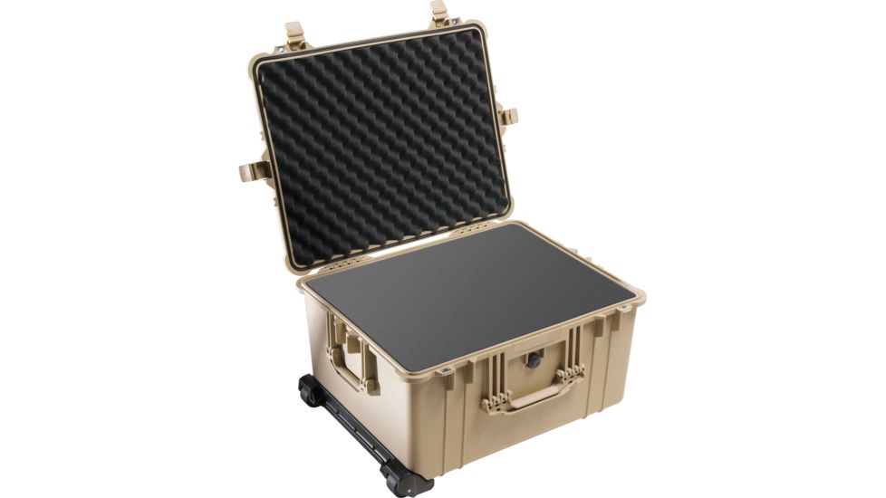 Pelican 1620 Protector 24x19x13in Transport Case, Desert Tan w/Wheels, Foam