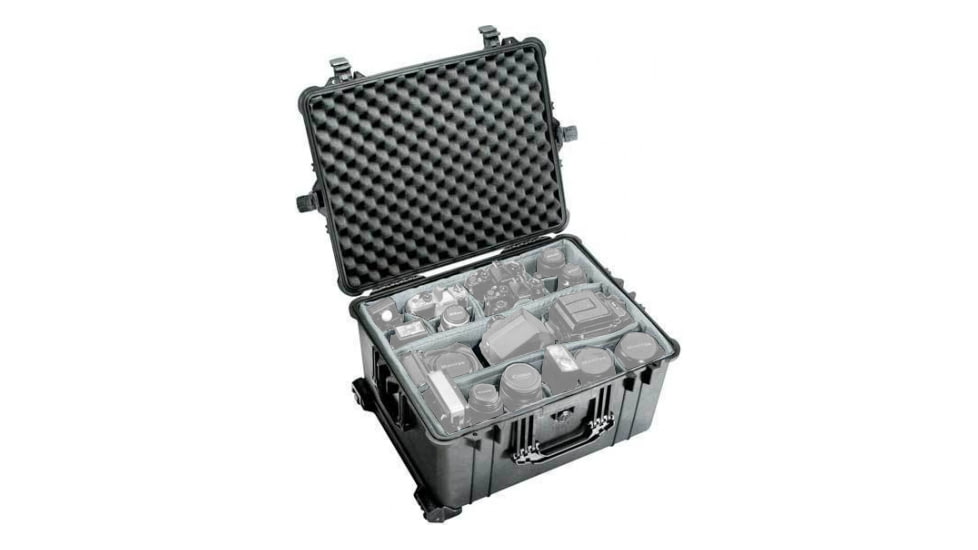 Pelican 1620 Protector 24x19x13in Transport Case, Black w/Wheels, No Foam - Factory DEMO