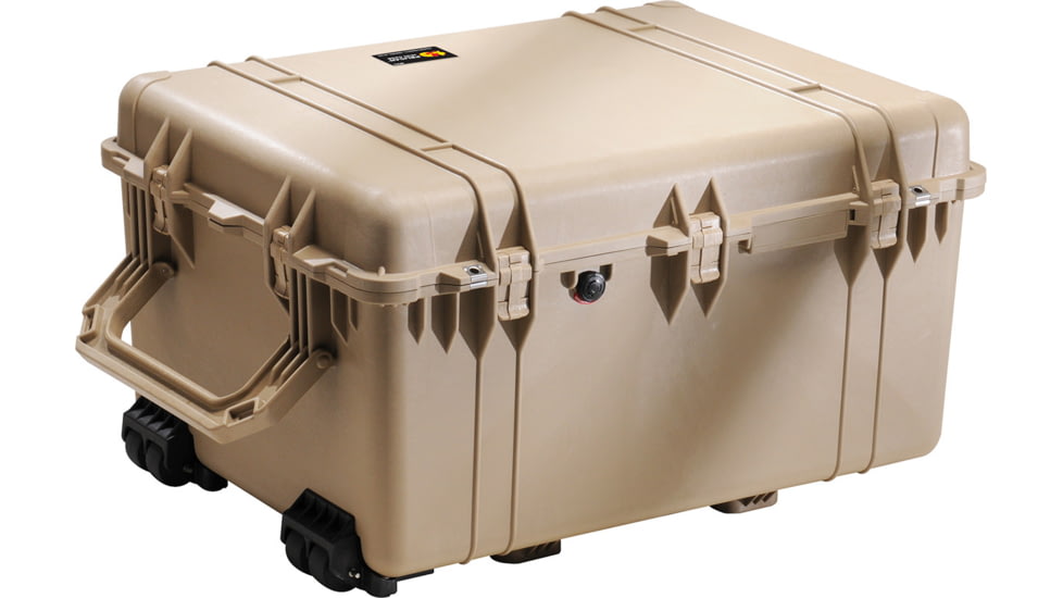 Pelican 1630 Protector Large Watertight 31x24x17in Case, Desert Tan w/ Wheels, Foam 1630-000-190