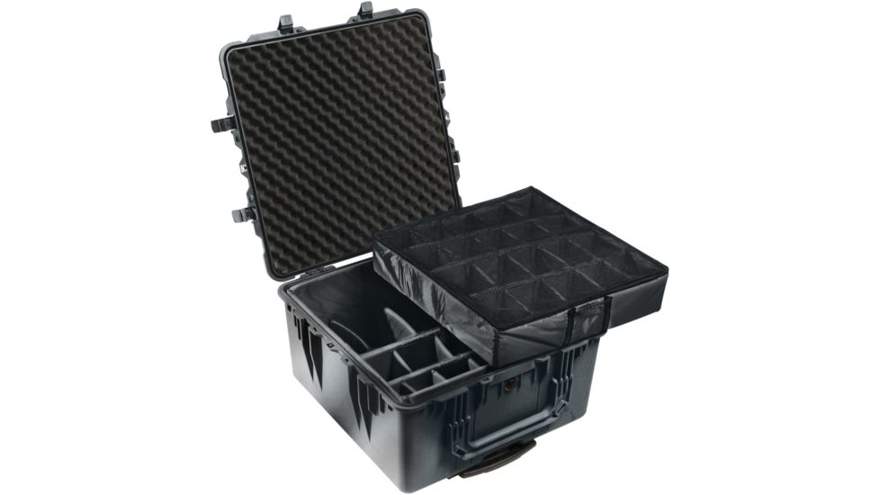 Pelican 1640 Protector Large Watertight Hard Case, Black w/Padded Dividers