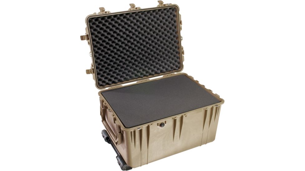 Pelican 1660 Large Protector Watertight Hard Case, Desert Tan w/ Liner &amp; Foam 1660-020-190