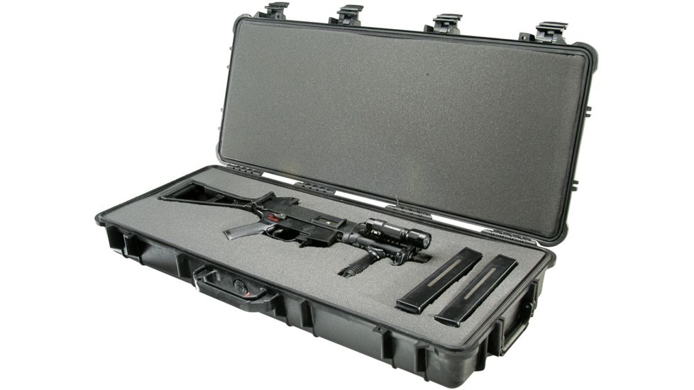 Pelican 1700 Watertight Protector Rifle Case w/Wheels and Foam, 35in Long Interior, Black, 1700-000-110