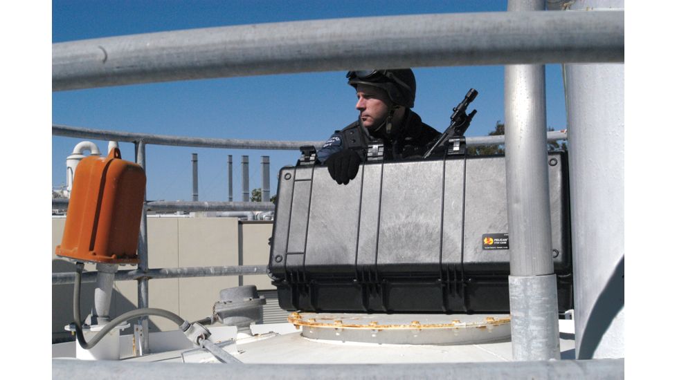 Pelican 1700 Watertight Protector Rifle Case w/Wheels and Foam, 35in Long Interior, Black, 1700-000-110