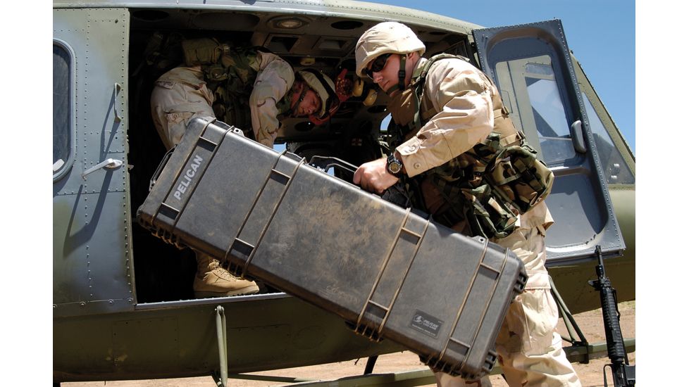 Pelican 1700 Watertight Protector Rifle Case w/Wheels and Foam, 35in Long Interior, Black, 1700-000-110