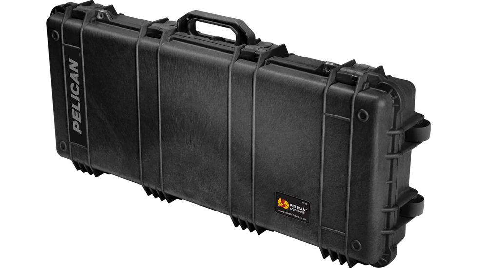 Pelican 1700 Watertight Protector Rifle Case w/Wheels and Foam, 35in Long Interior, Black, 1700-000-110