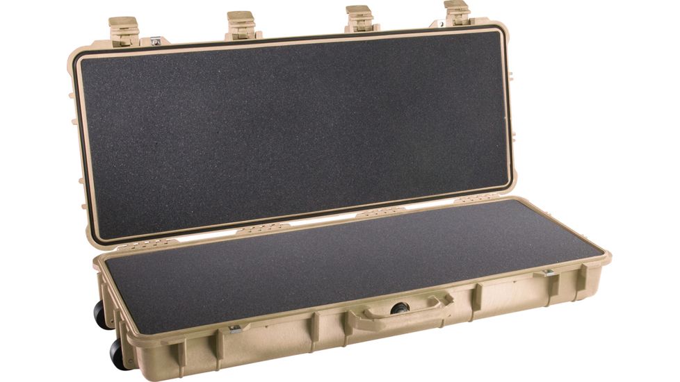 Pelican 1700 Watertight Protector Rifle Case w/Wheels and Foam, 35in Long Interior, Desert Tan, 1700-000-190