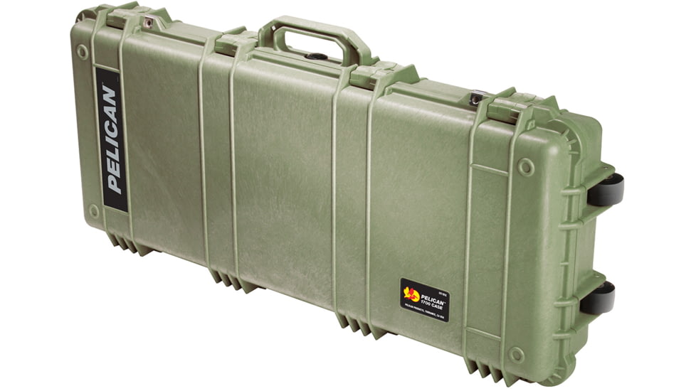 Pelican 1700 Watertight Protector Rifle Cases w/Wheels and Foam, 35in, OD Green, Factory Demo, 1700-000-130-DEMO