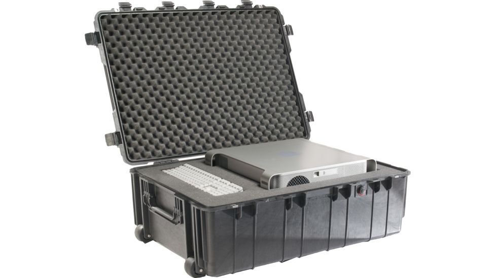 Pelican 1730 Large Watertight Chemical Resistant Transport Case, Black w/ Liner &amp; Foam 1730-000-110