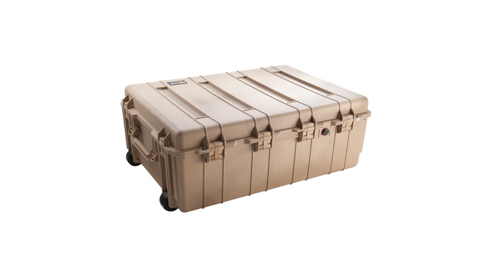 Pelican 1730 Large Watertight Chemical Resistant Transport Case, Desert Tan w/ Liner &amp; No Foam 1730-001-190