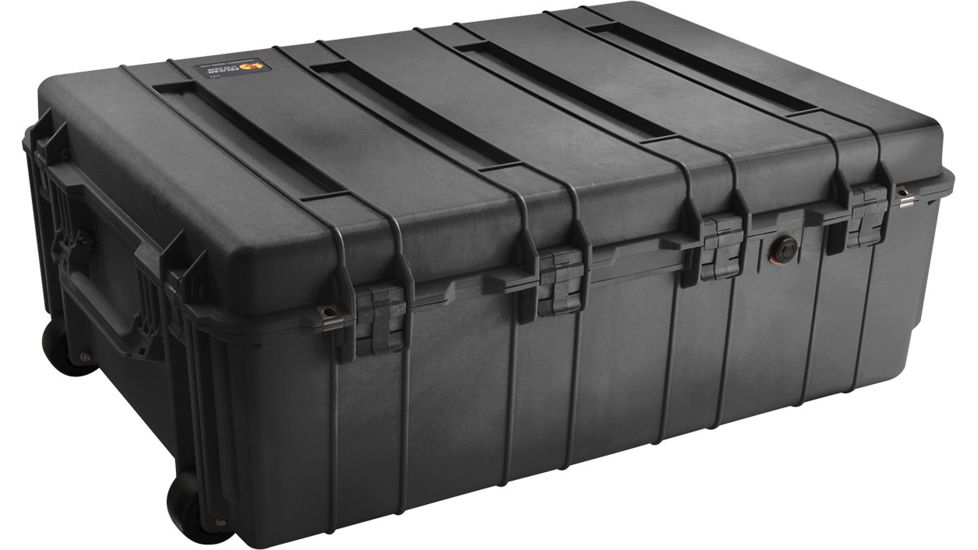 Pelican 1730T Large Watertight Chemical Resistant Case, Black w/Liner &amp; Pressure Equalization Valve