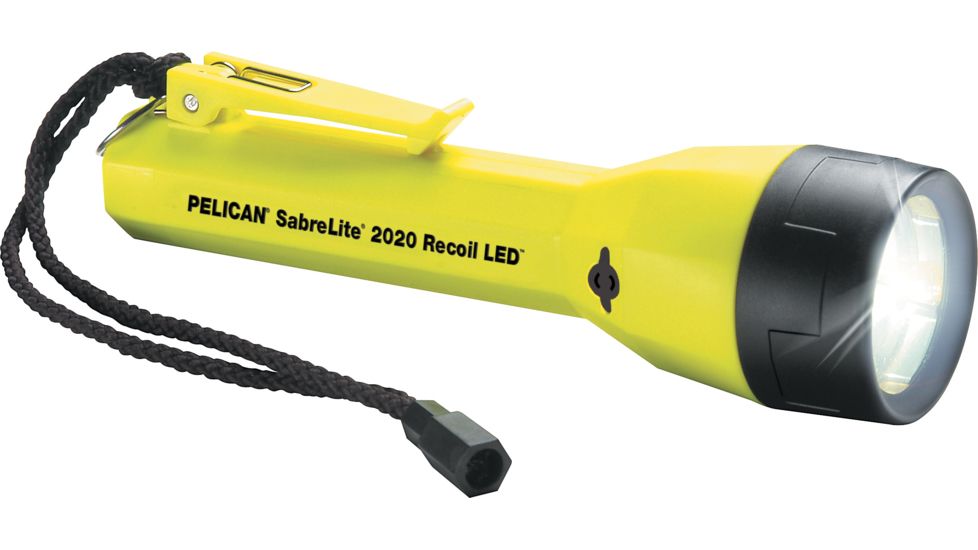 Pelican 2020 SabreLite Hi Intensity Recoil LED Flashlight, Yellow