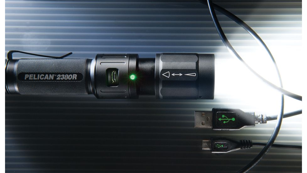 Pelican 2380R Tactical Flashlight, 305 Lumens, Black 02380R-0000-110