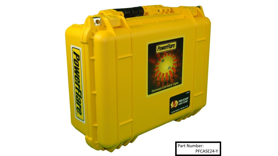 Pelican 24-Pack Hard Case for PowerFlare Lights, Yellow PFCASE24-Y
