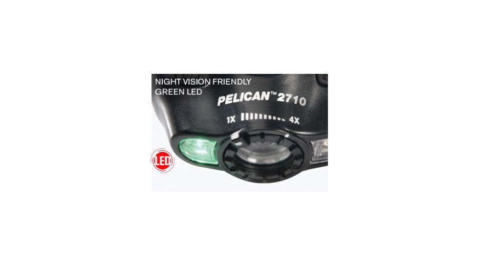 Pelican 2710 LED Headlight, Green Night Vision 027100-0100-110