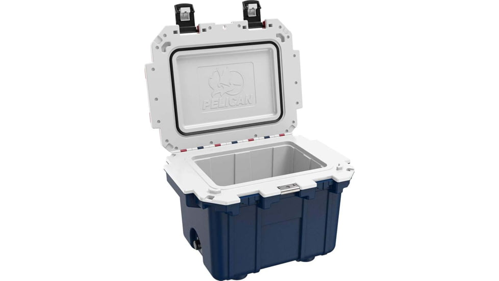 Pelican 30Q5BLUREDWHT Personal Cooler Elite Red/White/Blue Polypropylene 30 QT