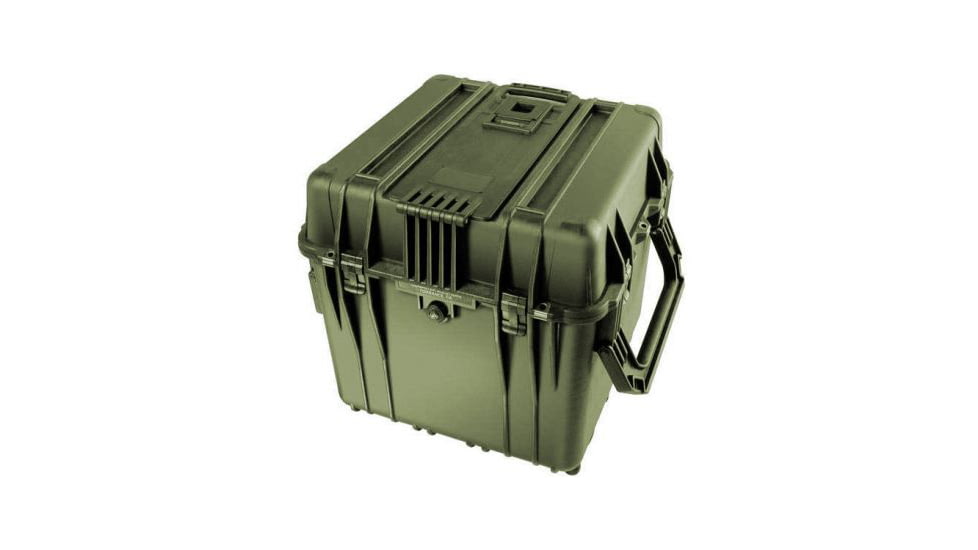 Pelican 340 Watertight Protector 18in Cube Case w/ Wheels, No Liner &amp; No Foam - Black 0340-101-110