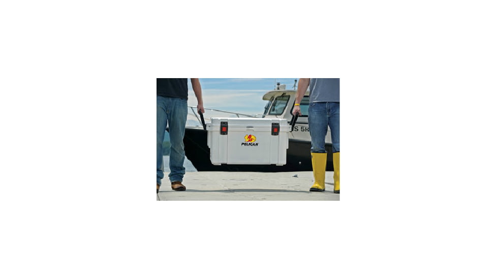 Pelican 45 Quart White Elite Marine Cooler, Lifted 32-45Q-MC-WHT