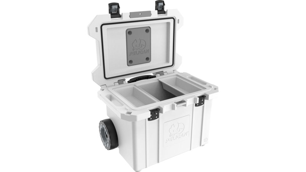 Pelican 55QW Wheeled Tailgate Cooler, White, 55 QT, 55QW-1-WHT