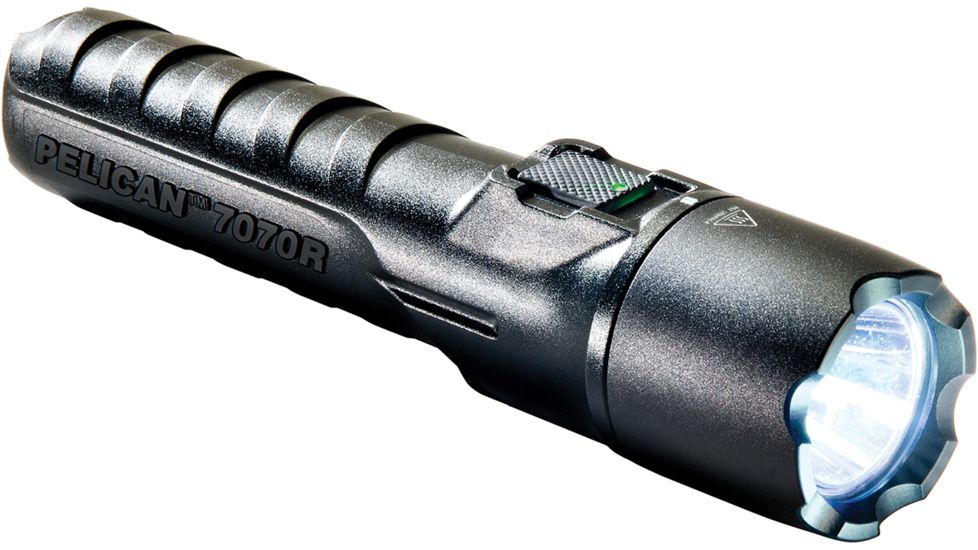 Pelican 7070R Tactical Flashlight with Lithium Ion Rechargeable Battery, Black, 7.9 in 07070R-0000-110