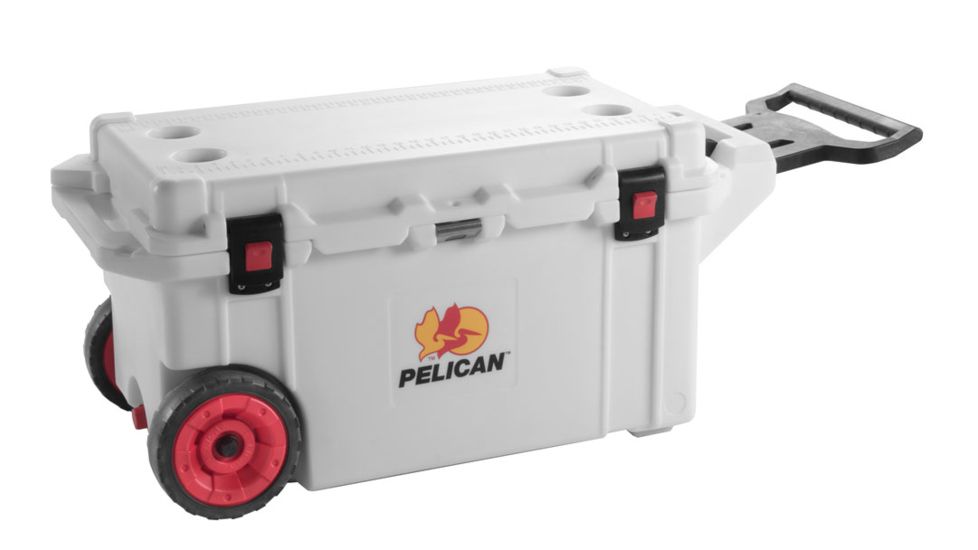 Pelican 80Qt Elite Cooler w/Wheels,29x13x13in,Marine White 32-80Q-MC-WHT