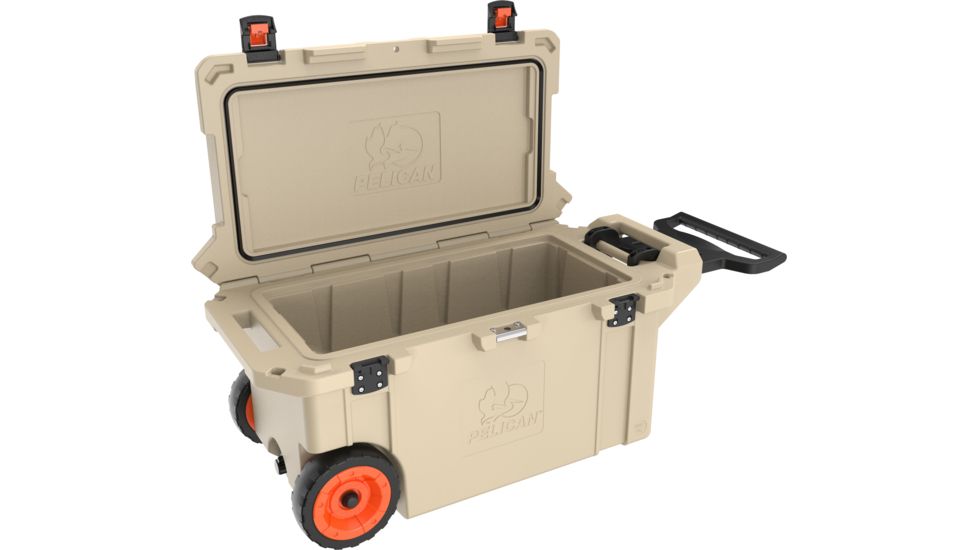 Pelican 80QW Wheeled Tailgate Cooler, Tan, 80 QT, 80QW-2-TAN