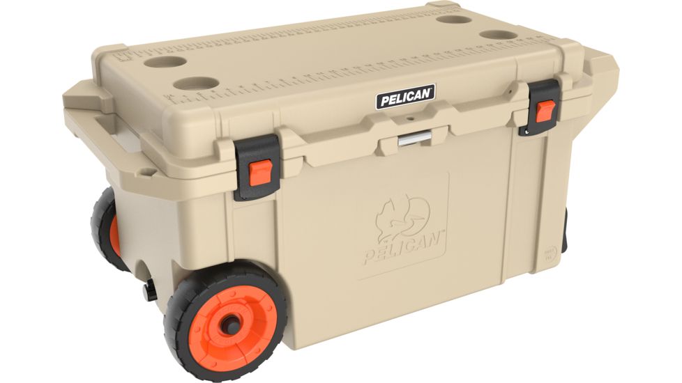 Pelican 80QW Wheeled Tailgate Cooler, Tan, 80 QT, 80QW-2-TAN