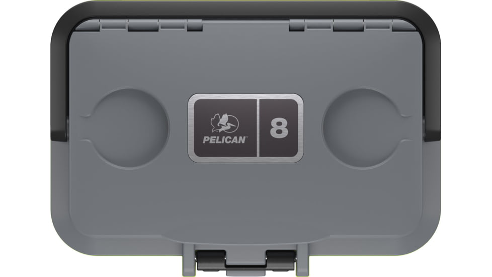 Pelican 8QT Personal Cooler, Dark Gray/Green, 8Q1DKGRYEGRN