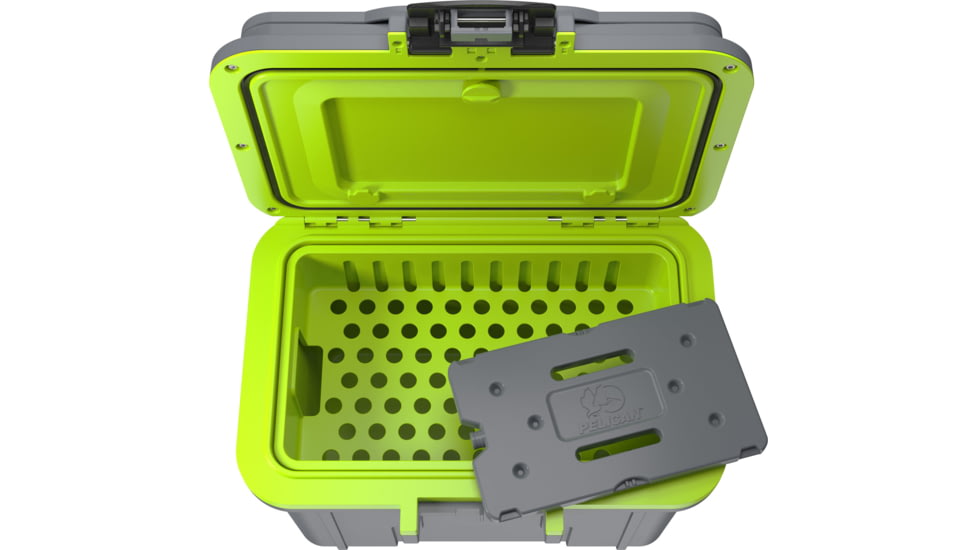 Pelican 8QT Personal Cooler, Dark Gray/Green, 8Q1DKGRYEGRN