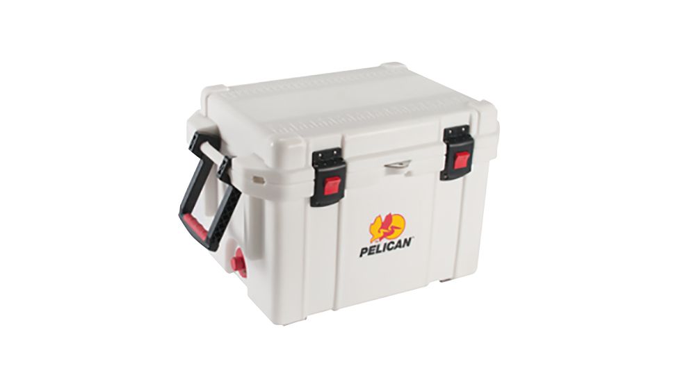 Pelican 95QTWHT Cooler 95Qt Elite Sloped Drain Fish Scale White