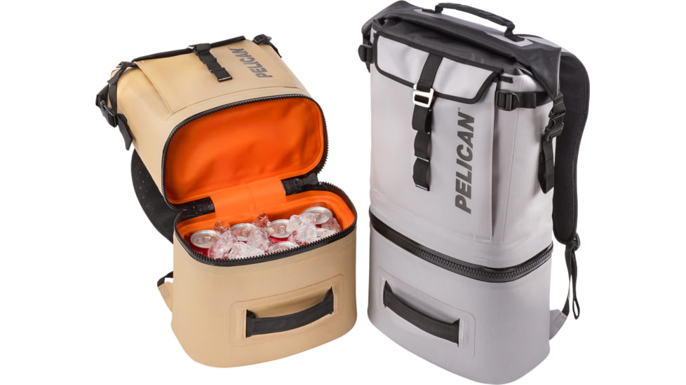 Pelican Dayventure Backpack Soft Cooler, 18.36 L, Light Grey, SOFT-CBKPK-LGRY