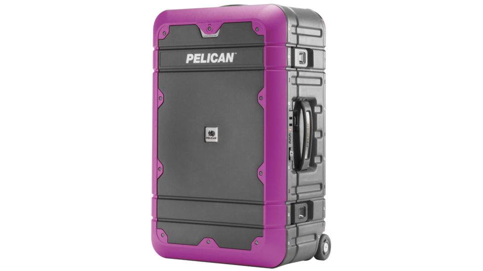 Pelican BA22 Elite Carry-On Luggage, 19.16x11.24x8in, Gray/Purple, LG-BA22-GRYPUR