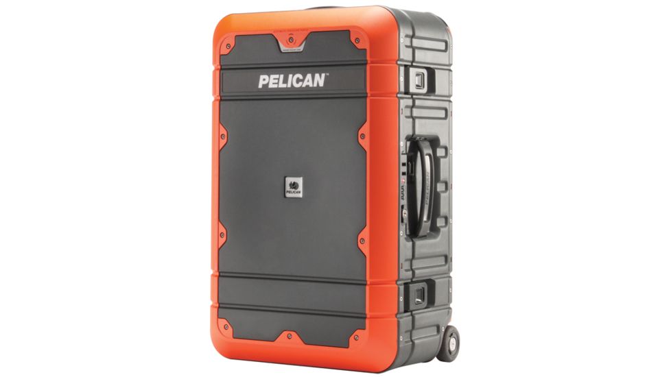 Pelican BA22 Elite Carry-On Luggage, 19.16x11.24x8in, Gray/Orange, LG-BA22-GRYORG