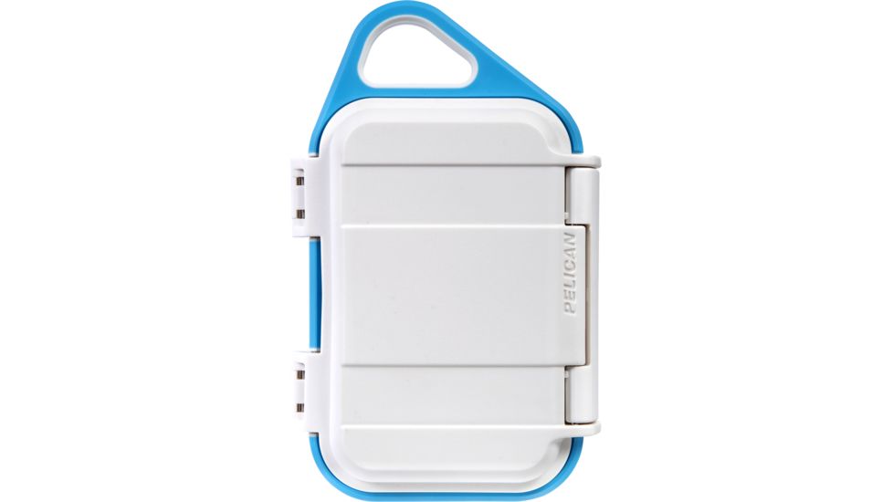 Pelican Go Case G10, White/Aqua, Small, GOG100-0000-WHT