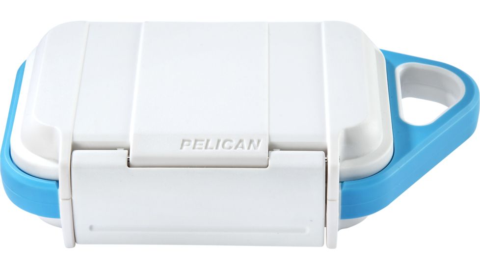 Pelican Go Case G10, White/Aqua, Small, GOG100-0000-WHT
