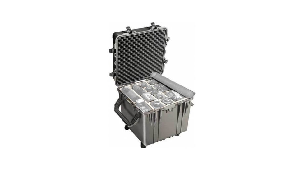Pelican Large Cube Black Case 0354 with Padded Dividers